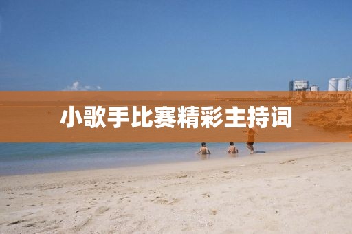 小歌手比賽精彩主持詞
