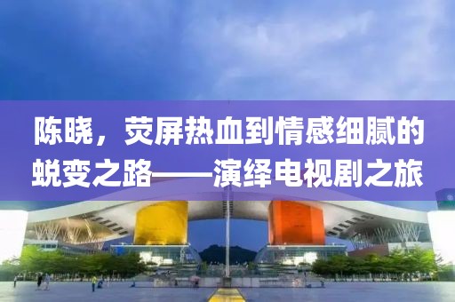 陳曉，熒屏熱血到情感細膩的蛻變之路——演繹電視劇之旅