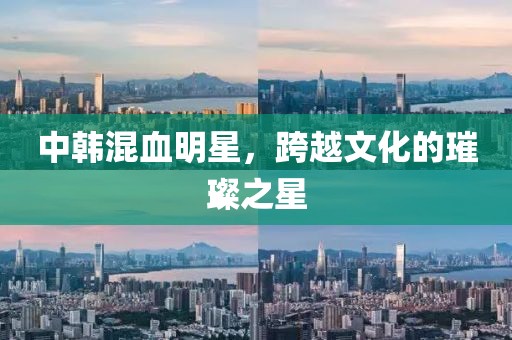 中韓混血明星，跨越文化的璀璨之星