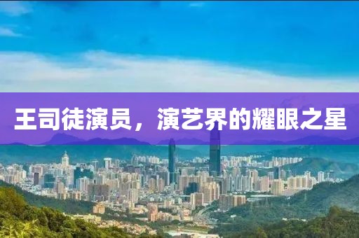 王司徒演員，演藝界的耀眼之星