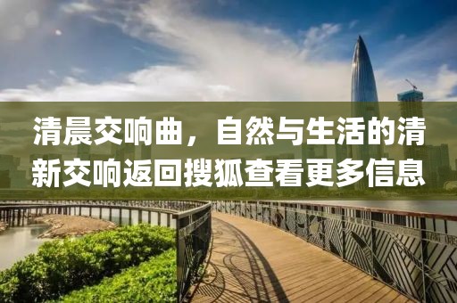 清晨交響曲，自然與生活的清新交響返回搜狐查看更多信息