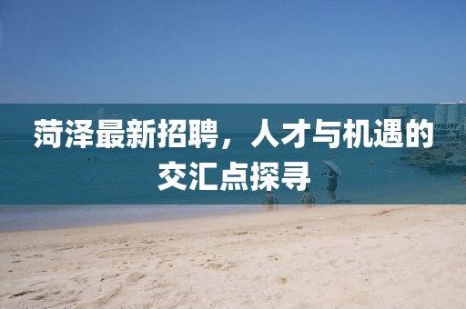 菏澤最新招聘，人才與機(jī)遇的交匯點(diǎn)探尋