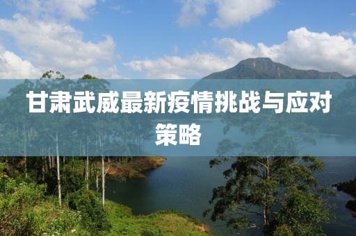 甘肅武威最新疫情挑戰(zhàn)與應(yīng)對(duì)策略