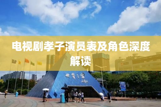 電視劇孝子演員表及角色深度解讀