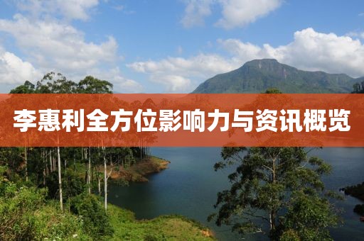 李惠利全方位影響力與資訊概覽