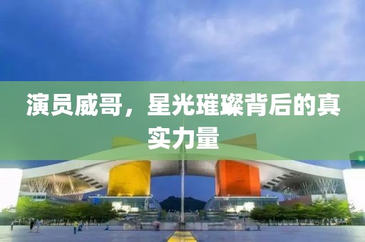 演員威哥，星光璀璨背后的真實力量