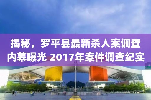 揭秘，羅平縣最新殺人案調(diào)查內(nèi)幕曝光 2017年案件調(diào)查紀(jì)實(shí)