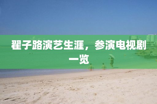 翟子路演藝生涯，參演電視劇一覽
