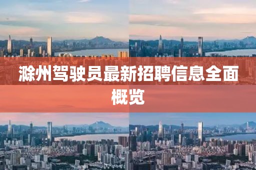 滁州駕駛員最新招聘信息全面概覽