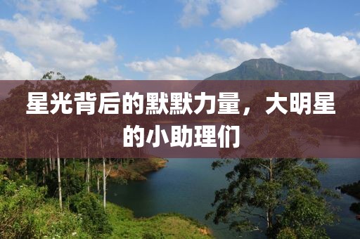 星光背后的默默力量，大明星的小助理們