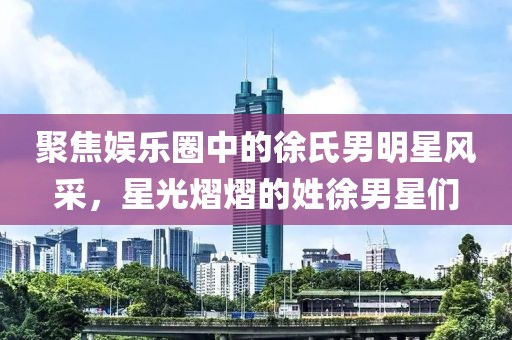 聚焦娛樂圈中的徐氏男明星風采，星光熠熠的姓徐男星們