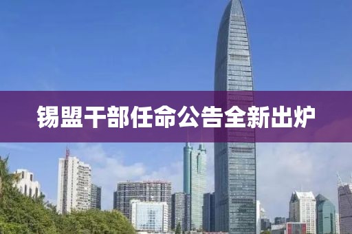 錫盟干部任命公告全新出爐