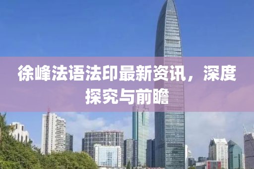 徐峰法語法印最新資訊，深度探究與前瞻