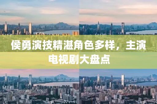 侯勇演技精湛角色多樣，主演電視劇大盤點