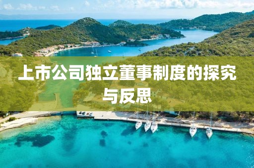 上市公司獨(dú)立董事制度的探究與反思