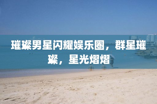 璀璨男星閃耀娛樂圈，群星璀璨，星光熠熠