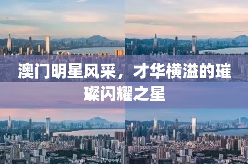 澳門明星風采，才華橫溢的璀璨閃耀之星