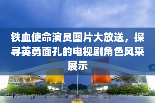 鐵血使命演員圖片大放送，探尋英勇面孔的電視劇角色風采展示