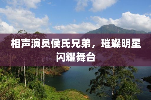 相聲演員侯氏兄弟，璀璨明星閃耀舞臺