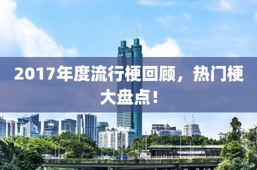 2017年度流行?；仡櫍瑹衢T梗大盤點(diǎn)！