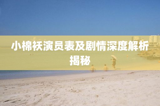 小棉襖演員表及劇情深度解析揭秘