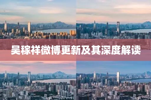 吳稼祥微博更新及其深度解讀