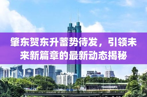 肇東賀東升蓄勢待發(fā)，引領未來新篇章的最新動態(tài)揭秘