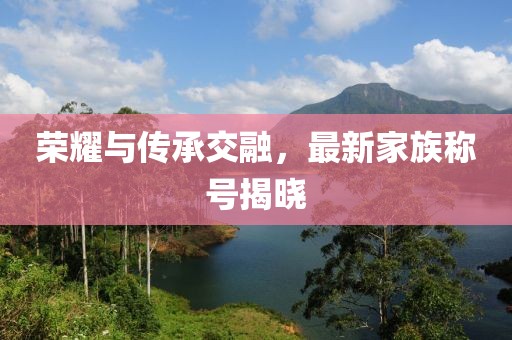 榮耀與傳承交融，最新家族稱號(hào)揭曉