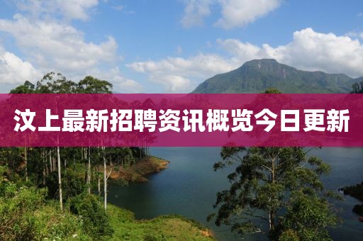 汶上最新招聘資訊概覽今日更新