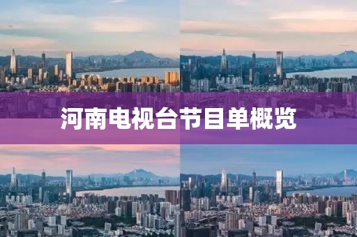 河南電視臺節(jié)目單概覽