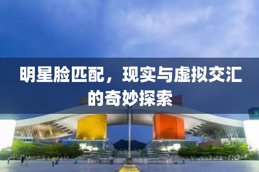 明星臉匹配，現(xiàn)實與虛擬交匯的奇妙探索