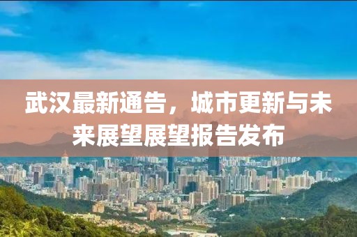 武漢最新通告，城市更新與未來展望展望報告發(fā)布