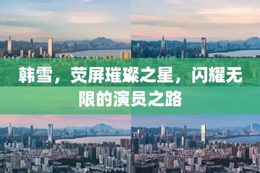 韓雪，熒屏璀璨之星，閃耀無限的演員之路
