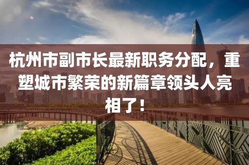 杭州市副市長最新職務(wù)分配，重塑城市繁榮的新篇章領(lǐng)頭人亮相了！