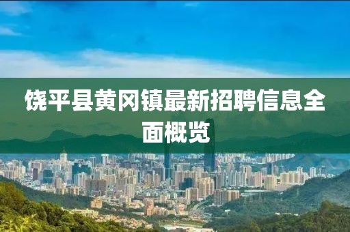 饒平縣黃岡鎮(zhèn)最新招聘信息全面概覽