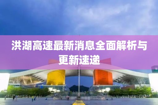 洪湖高速最新消息全面解析與更新速遞