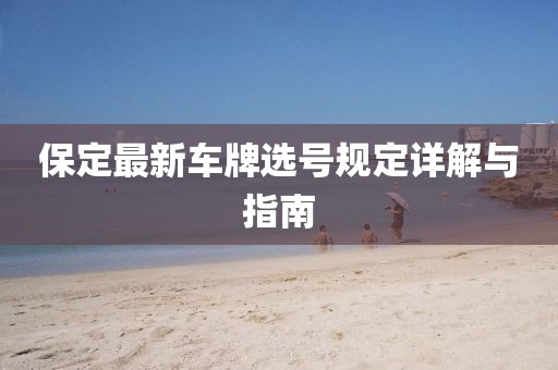 保定最新車牌選號規(guī)定詳解與指南