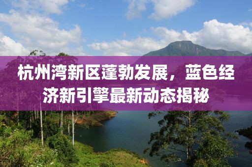杭州灣新區(qū)蓬勃發(fā)展，藍(lán)色經(jīng)濟(jì)新引擎最新動(dòng)態(tài)揭秘