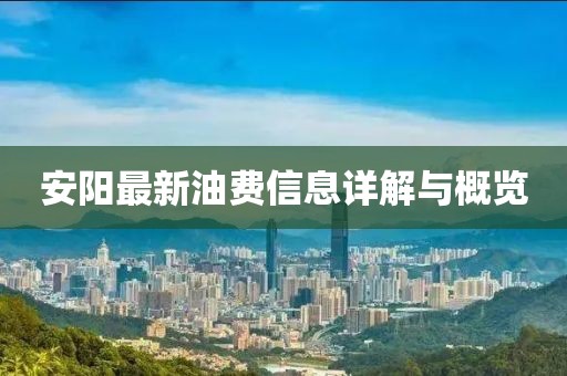安陽(yáng)最新油費(fèi)信息詳解與概覽