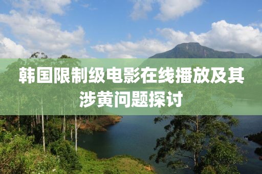 韓國限制級(jí)電影在線播放及其涉黃問題探討