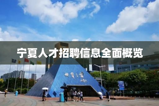 寧夏人才招聘信息全面概覽