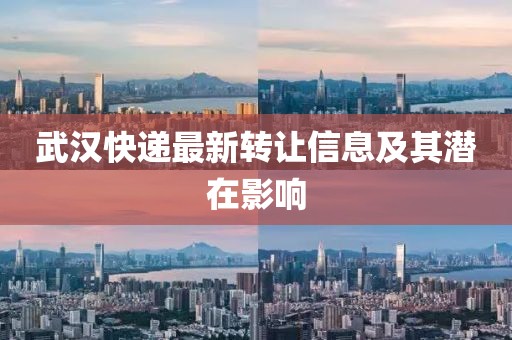 武漢快遞最新轉(zhuǎn)讓信息及其潛在影響