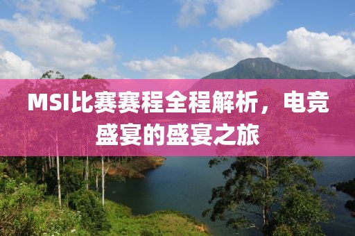 MSI比賽賽程全程解析，電競(jìng)盛宴的盛宴之旅