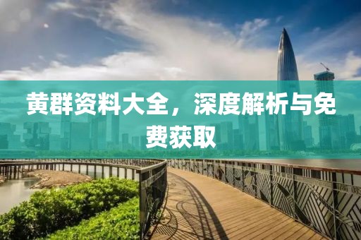 黃群資料大全，深度解析與免費獲取