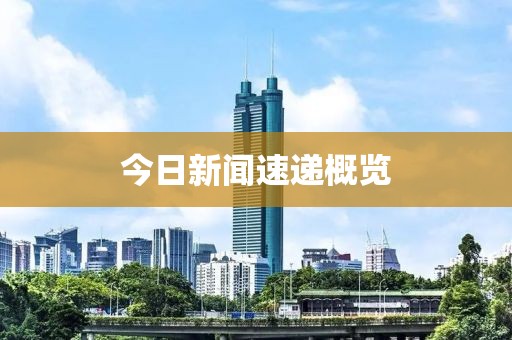 今日新聞速遞概覽