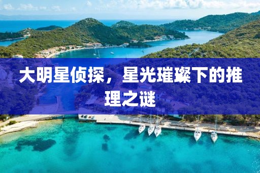 大明星偵探，星光璀璨下的推理之謎