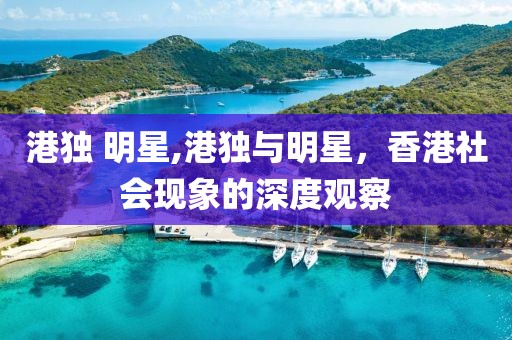 港獨 明星,港獨與明星，香港社會現(xiàn)象的深度觀察