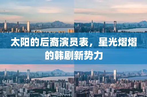 太陽(yáng)的后裔演員表，星光熠熠的韓劇新勢(shì)力