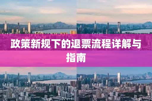 政策新規(guī)下的退票流程詳解與指南