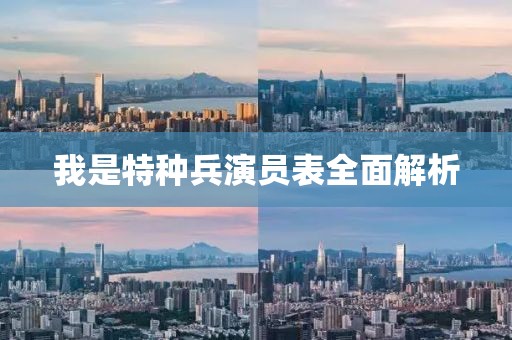 我是特種兵演員表全面解析